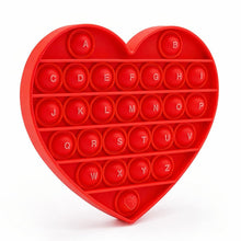 Load image into Gallery viewer, Fidget Sensory Toy for Girls Toddlers, Alphabet Red Heart Pop Bubble, Calming & Educational Toy for Focus and Fine Motor Skills, Autism & ADHD Support. Valentines, Xmas, Birthday Party Classroom Gift
