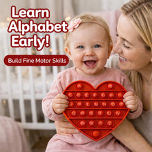 Load image into Gallery viewer, Fidget Sensory Toy for Girls Toddlers, Alphabet Red Heart Pop Bubble, Calming & Educational Toy for Focus and Fine Motor Skills, Autism & ADHD Support. Valentines, Xmas, Birthday Party Classroom Gift