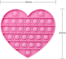 Load image into Gallery viewer, Fidget Sensory Toy for Girls Toddlers, Pink Heart Alphabet Pop Bubble, Calming & Educational Toy for Focus and Fine Motor Skills, Autism & ADHD Support