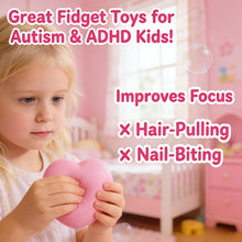 Load image into Gallery viewer, Squishy Fidget Toys for Girls, Pink Heart Slow-Rising Stress Relief Sensory Toy for Focus & Calming, Fine Motor Skills, Autism & ADHD Support