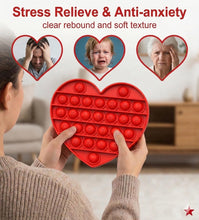 Load image into Gallery viewer, Fidget Sensory Toy for Girls Toddlers, Alphabet Red Heart Pop Bubble, Calming & Educational Toy for Focus and Fine Motor Skills, Autism & ADHD Support. Valentines, Xmas, Birthday Party Classroom Gift