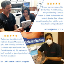 Load image into Gallery viewer, Crystal Clear Teeth Whitening US Dentists-Approved, Rechargeable Waterproof Teeth Whitening All-in-One Kit