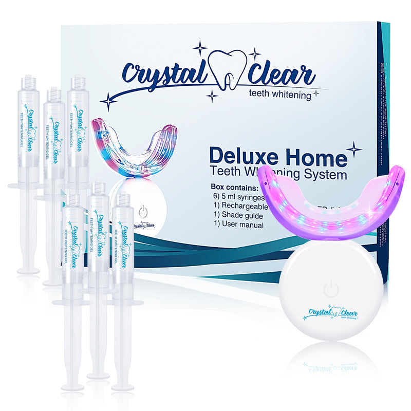 Blanqueamiento Dental Crystal Clear Aprobado por Dentistas de EE. UU., Kit Completo para Blanqueamiento de Dientes Recargable y Resistente al Agua