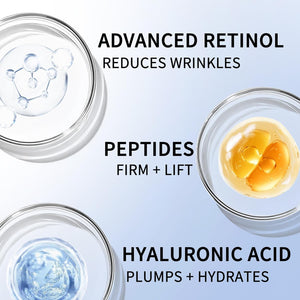 Retinol Eye Cream Dark Circles Fade Fine Lines Remove Eye Bags Anti-Wrinkle Anti-Aging Firming Brighten Skin 30g