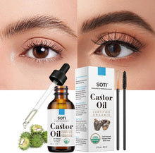 Load image into Gallery viewer, Castor Oil (500 ml), USDA Certified Organic, 100% Pure, Cold Pressed, Hexane Free by Soti. Stimulate Growth for Eyelashes, Eyebrows, Hair, Skin Moisturizer