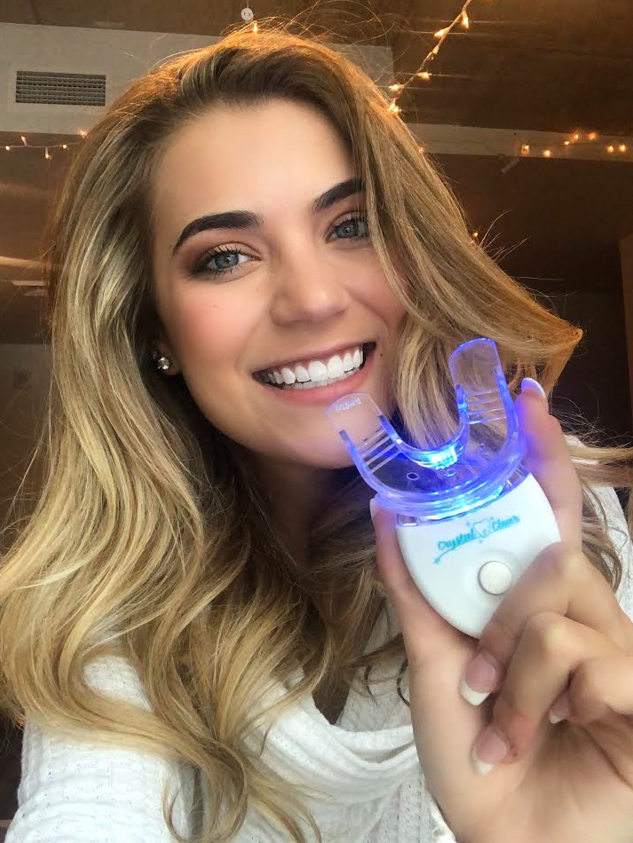 How to whiten teeth using Crystal clear teeth whitening kit