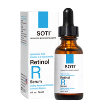 Load image into Gallery viewer, Soti 2.5% Retinol Serum (30ml) and 20% Vitamin C Serum (30ml) with Hyaluronic Acid, Alpha Arbutin and Vitamin E, Formulated in USA! Day and Night skin care