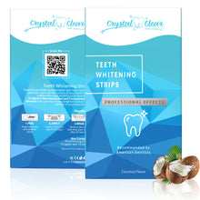 Load image into Gallery viewer, Crystal Clear Teeth Whitening Strips, Teeth, Dental Grade Professional White Strips for Sensitive Teeth, Coconut Flavor, 28 Strips, 14 Treatments